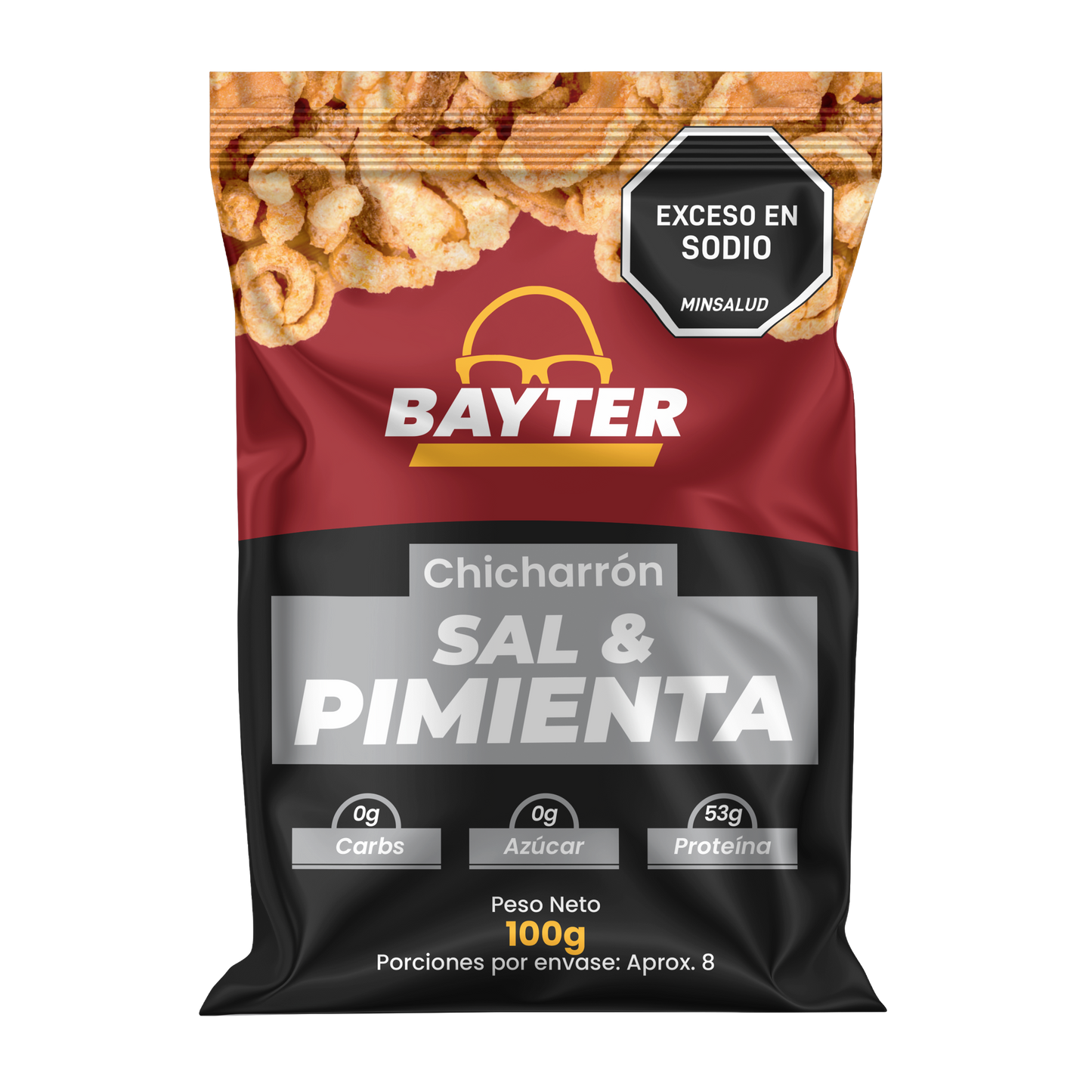 Chicharrón 30 g – Sabor Sal y Pimienta