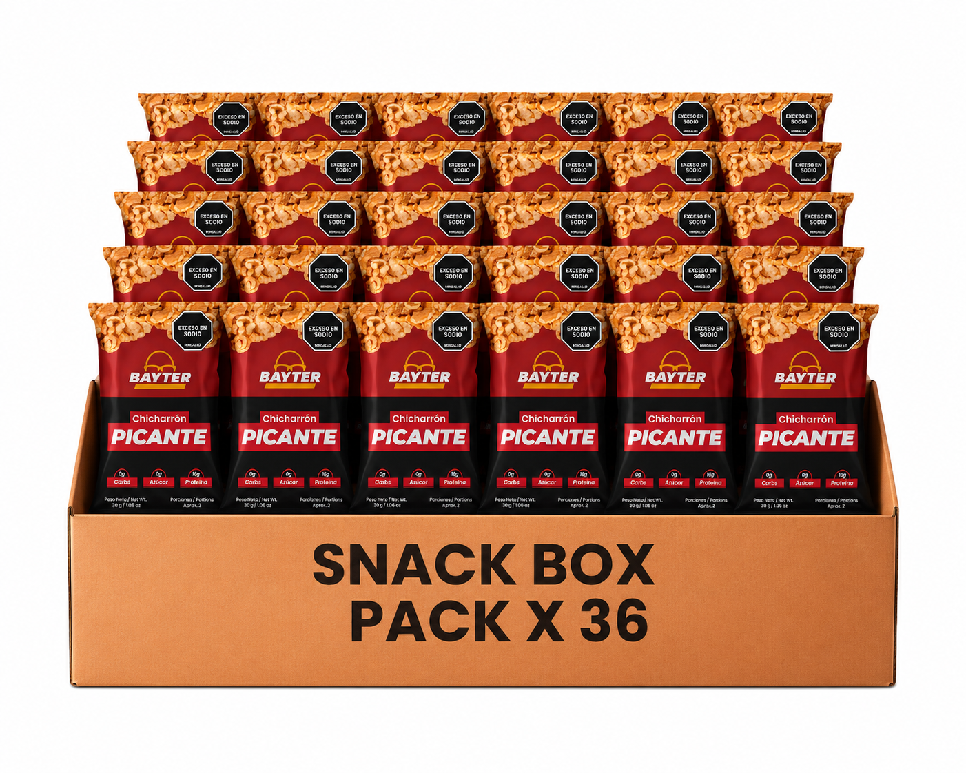 Pack Chicharrón 30 g – Sabor Picante x 36 Unidades