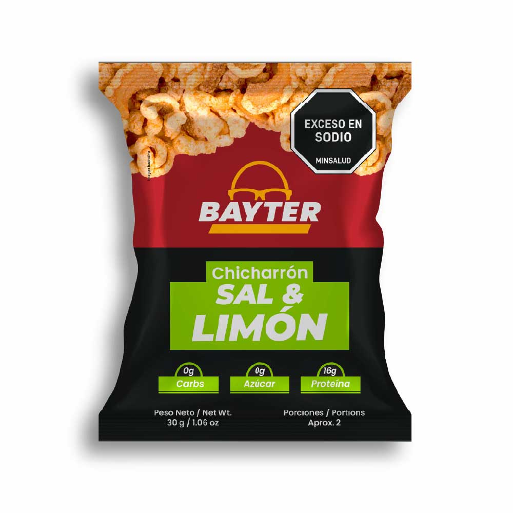 Pack Chicharrón 30 g – Sabor Sal y Limon x 36 Unidades